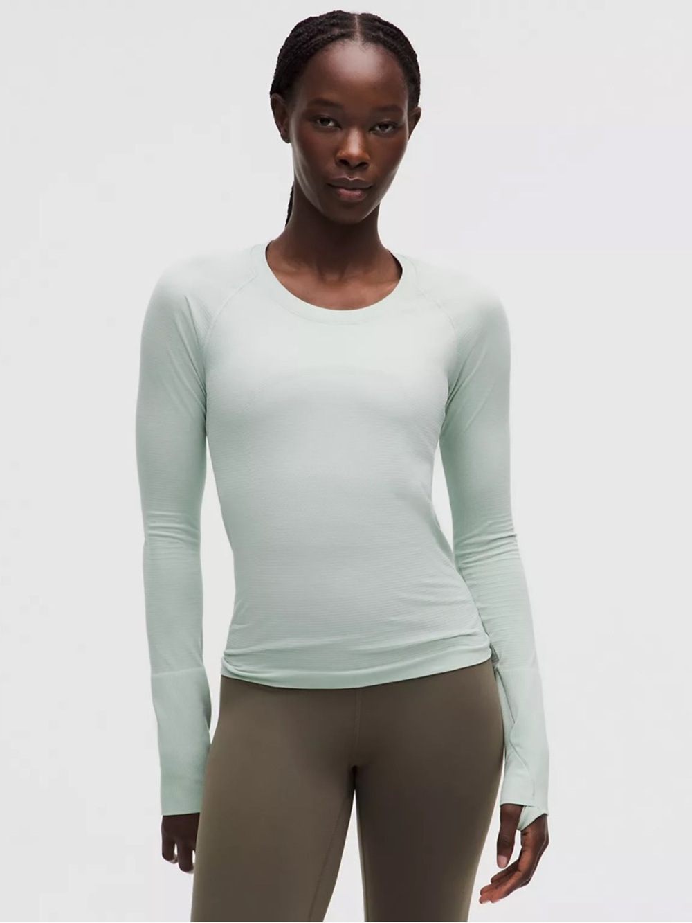 Swiftly Tech Long-Sleeve Shirt 2.0
Waist Length Pelican‎ Mint Green Size 8
